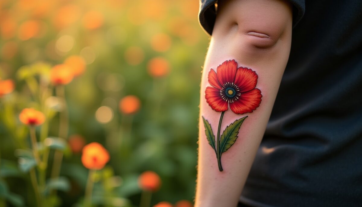 Tatouage de coquelicot : une symbolique puissante et surprenante dévoilée Tatouage de coquelicot : une symbolique puissante et surprenante dévoilée