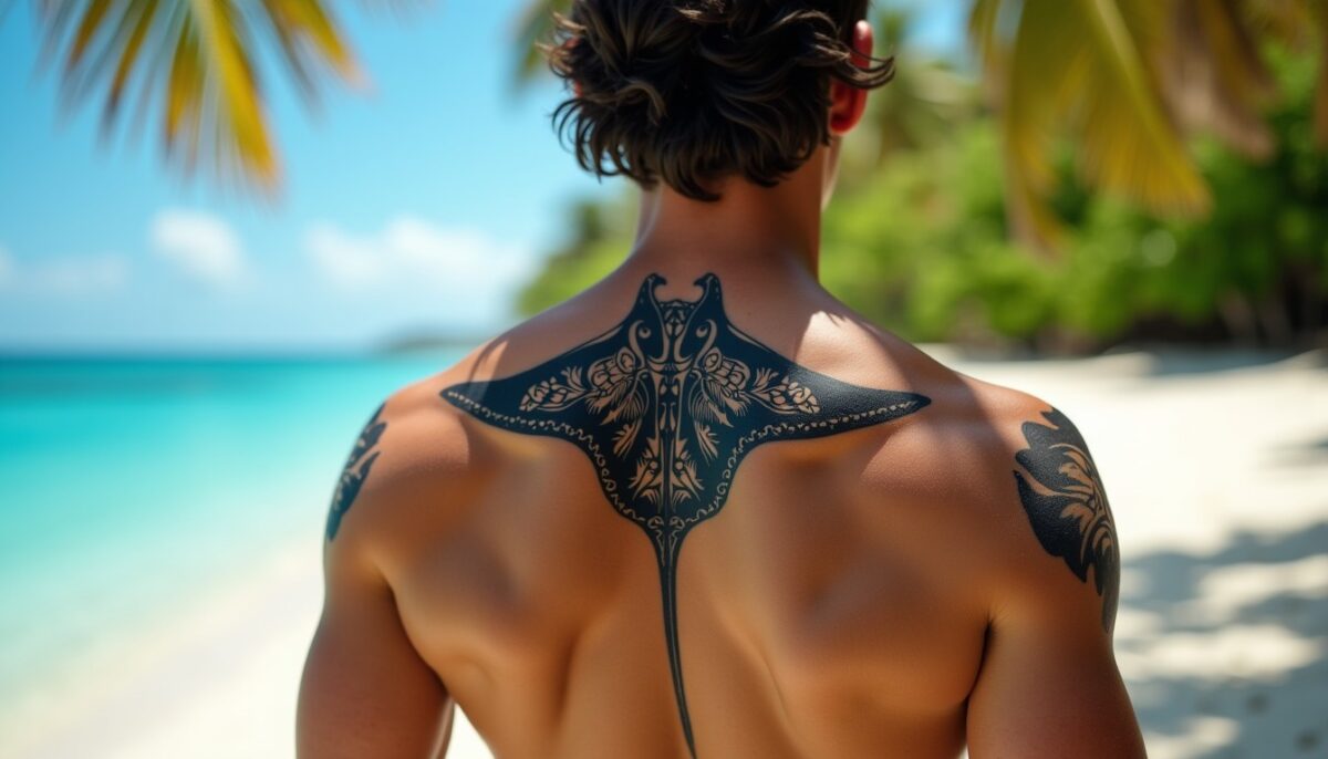 Tatouage de raie manta : un emblème polynésien riche en symboles puissants Tatouage de raie manta : un emblème polynésien riche en symboles puissants